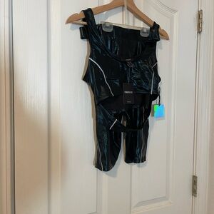 Forever 21 Glossy Black Sleeveless Set